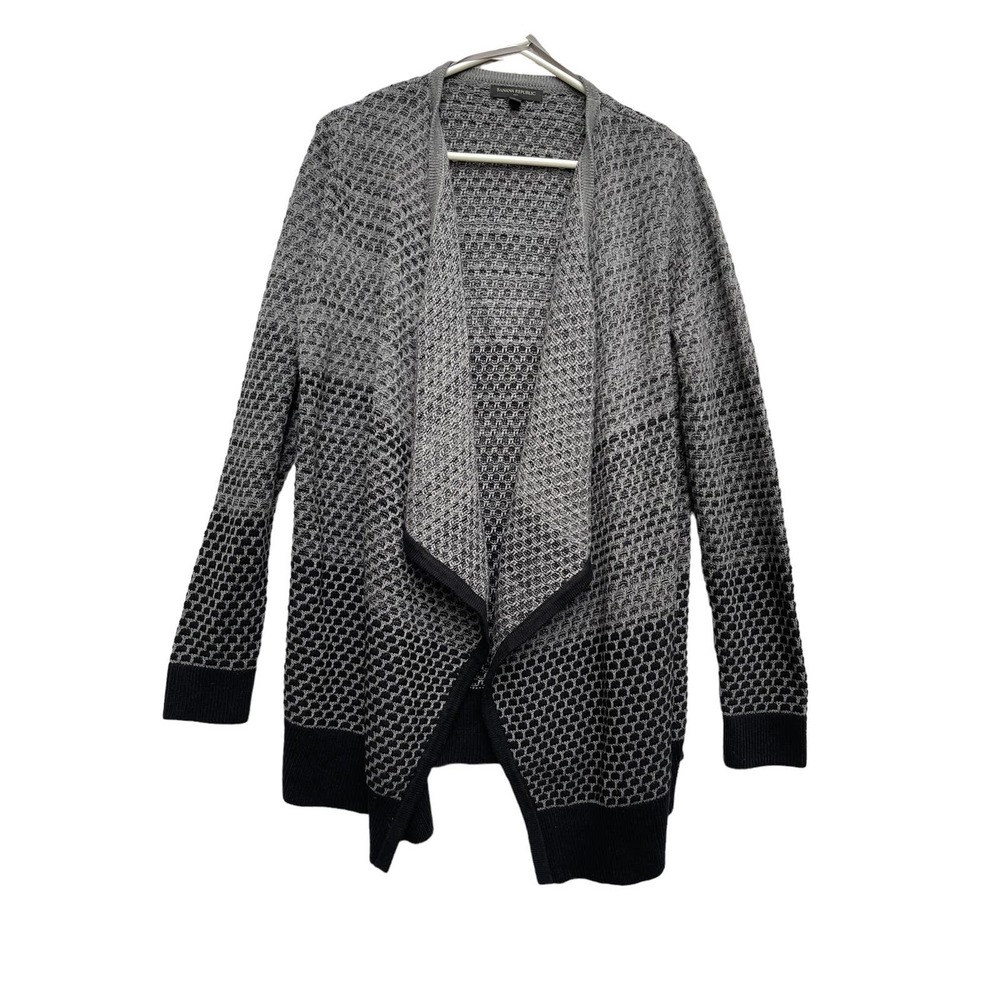Banana Republic Grey and Black open cardigan‎ Medium